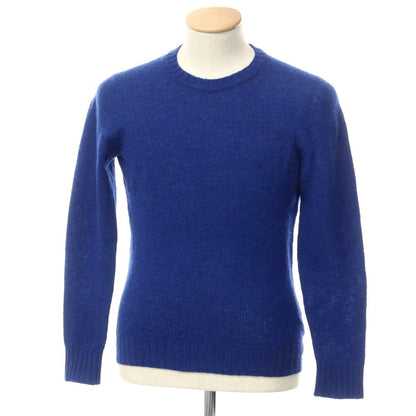 [Used] SCAGLIONE mid-gauge wool crew neck knit, blue [XS] [Condition: C] [Men&