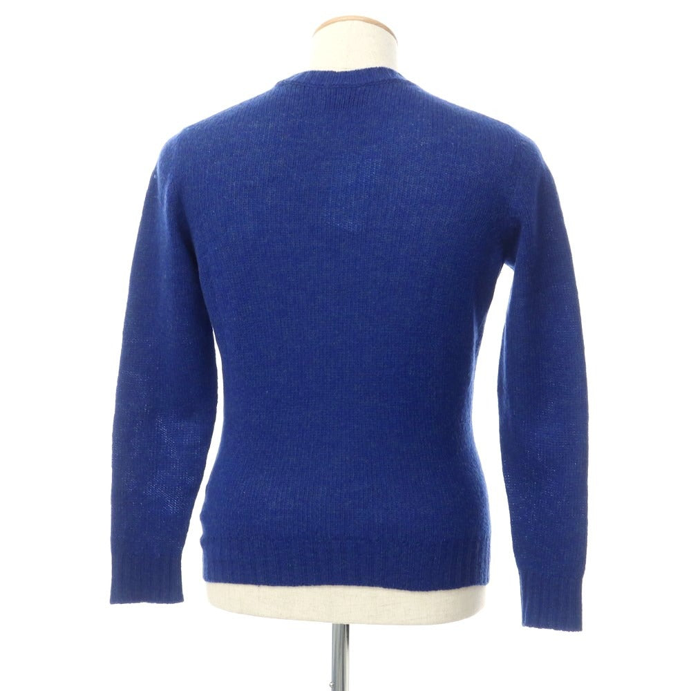 [Used] SCAGLIONE mid-gauge wool crew neck knit, blue [XS] [Condition: C] [Men&