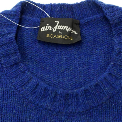 [Used] SCAGLIONE mid-gauge wool crew neck knit, blue [XS] [Condition: C] [Men&