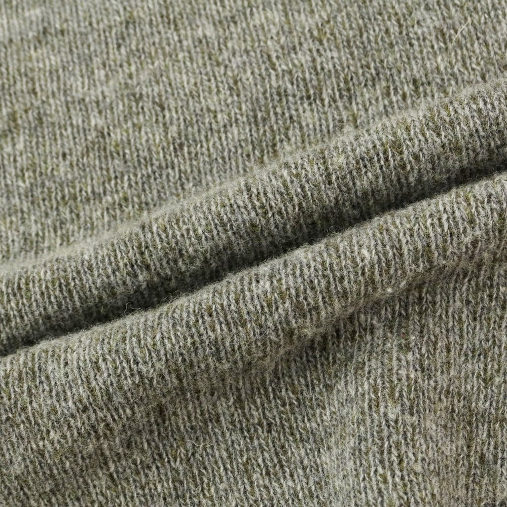 [Used] SCAGLIONE mid-gauge wool crew neck knit, gray x olive [XS] [Condition rank B] ​​[Men&