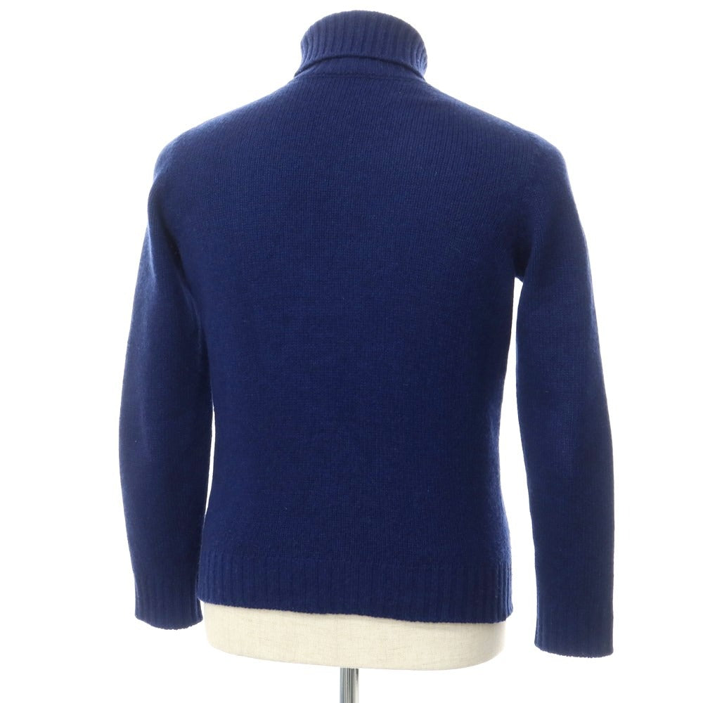 [Used] SCAGLIONE mid-gauge wool crew neck knit, navy blue [XS] [Condition: C] [Men&