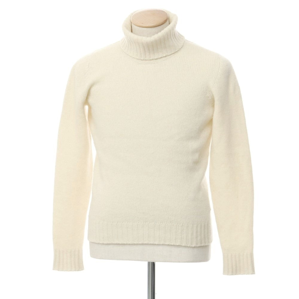 [Used] SCAGLIONE mid-gauge wool crew neck knit, natural [XS] [Condition: C] [Men&