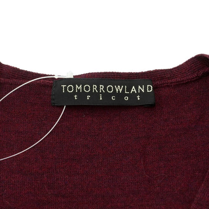 [Used] TOMORROWLAND High gauge wool V-neck knit, wine red [M] [Condition rank B] ​​[Men&