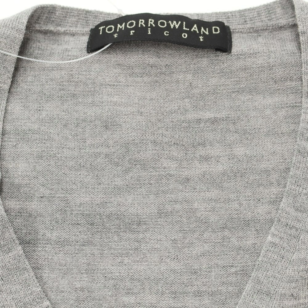 [Used] TOMORROWLAND High gauge wool V-neck knit, grey [M] [Condition rank C] [Men&