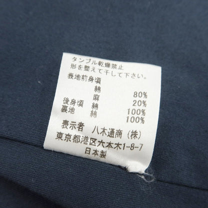 [Used] Three Dots Cotton Linen Vest Casual Gilet Navy [S] [Condition Rank C] [Men&