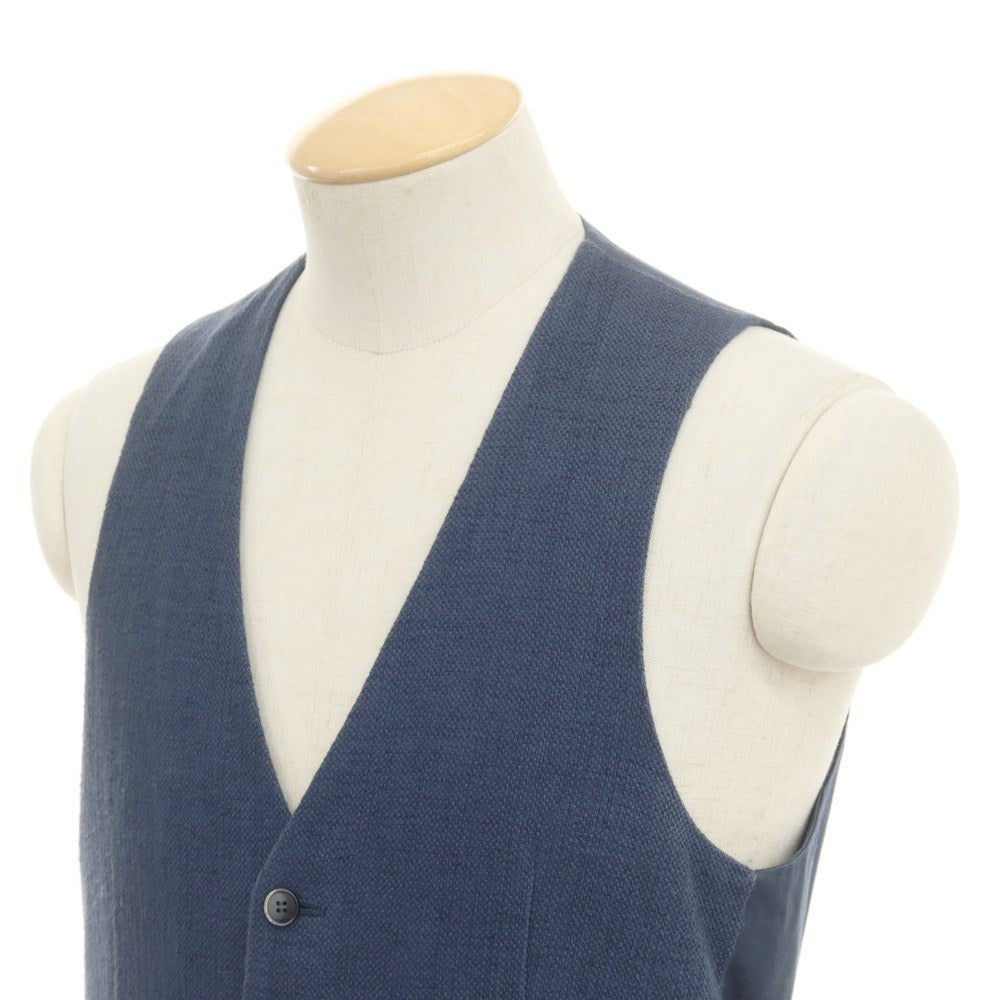 [Used] Three Dots Cotton Linen Vest Casual Gilet Navy [S] [Condition Rank C] [Men&