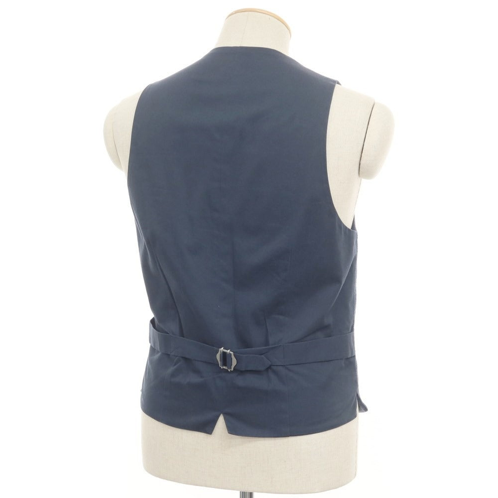 [Used] Three Dots Cotton Linen Vest Casual Gilet Navy [S] [Condition Rank C] [Men&