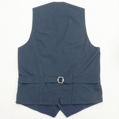 [Used] Three Dots Cotton Linen Vest Casual Gilet Navy [S] [Condition Rank C] [Men&