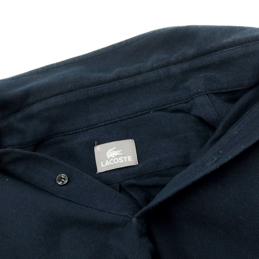 [Used] LACOSTE Pique Cotton Long Sleeve Polo Shirt Navy [2] [Condition Rank C] [Men&