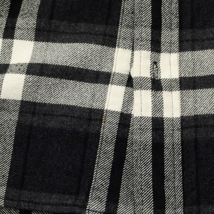 [Used] EDIFICE Cotton Check Button-down Casual Shirt Black x White [38] [Condition Rank C] [Men&