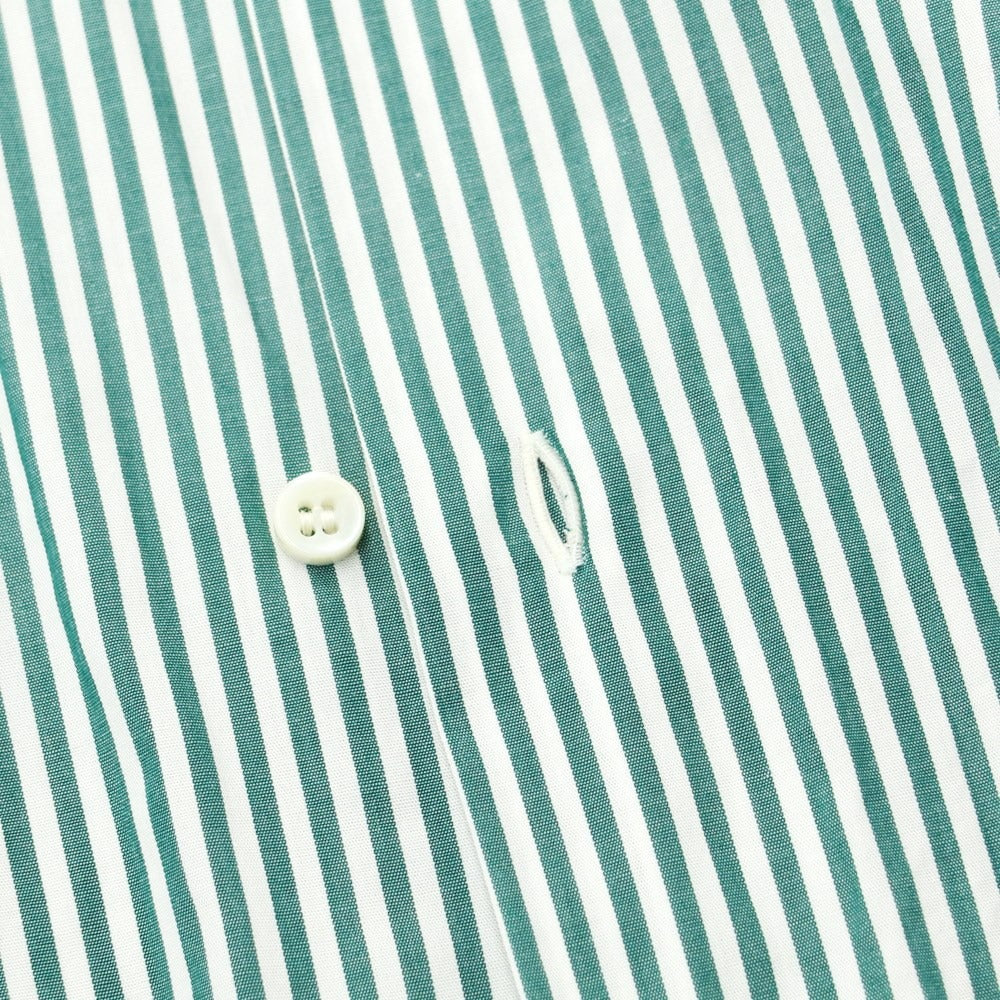 [Used] ORIAN Cotton Striped Wide Collar Dress Shirt Green x White [37] [Condition Rank C] [Men&