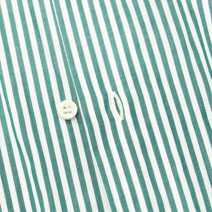 [Used] ORIAN Cotton Striped Wide Collar Dress Shirt Green x White [37] [Condition Rank C] [Men&