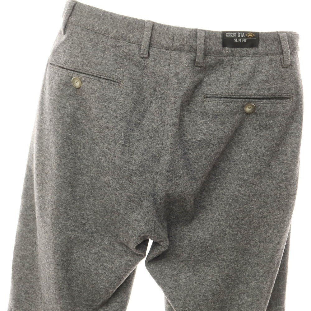 [Used] GTA Wool Jersey Ribbed Slacks Pants, Grey [42] [Condition Rank B] ​​[Men&