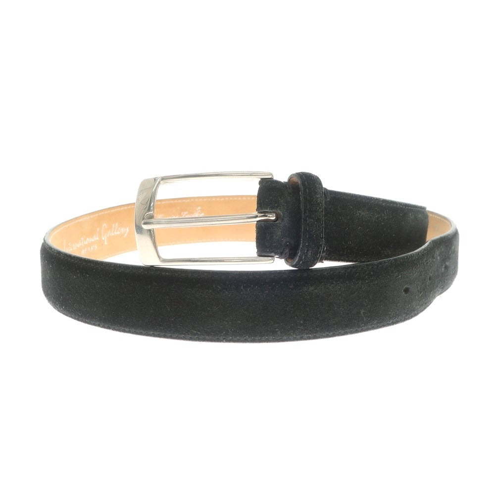 [Used] WILLIAM Suede Leather Belt Black [28] [Condition Rank C] [Men&