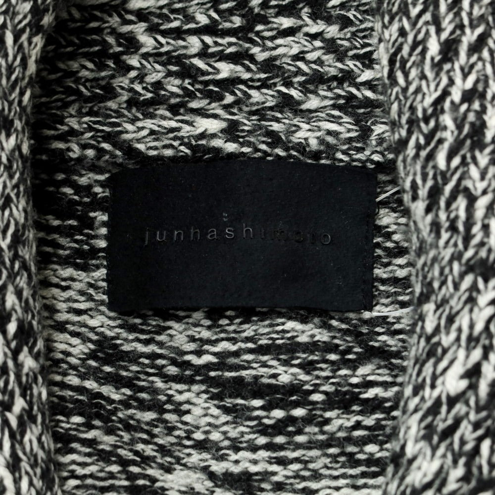 [Used] Jun Hashimoto junhashimoto Mid-gauge wool shawl collar cardigan Black x White [3] [Condition Rank B] ​​[Men&