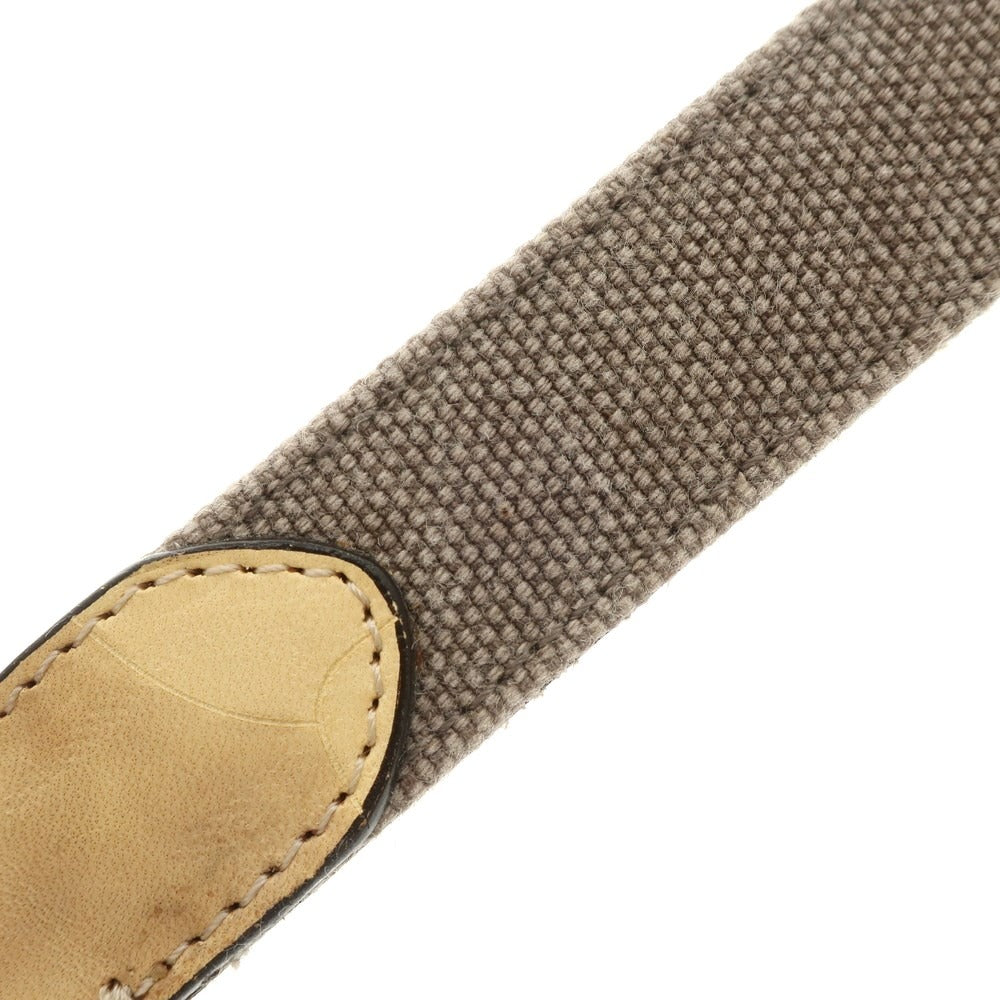 [Used] PAOLO VITALE Canvas Belt Warm Gray x Beige [90] [Condition Rank C] [Men&