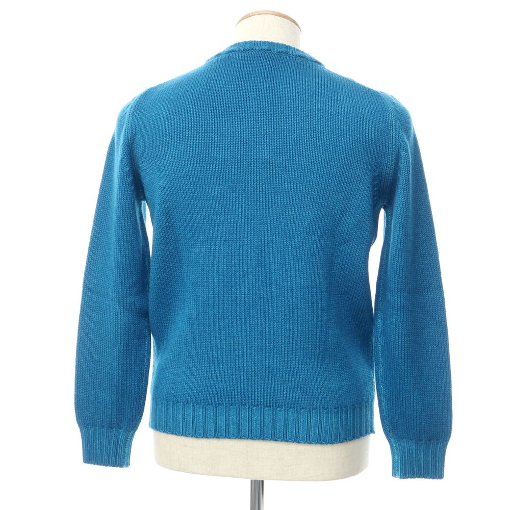 [Used] Buffy BAFY mid gauge wool crew neck knit, blue [44] [Condition rank B] ​​[Men&