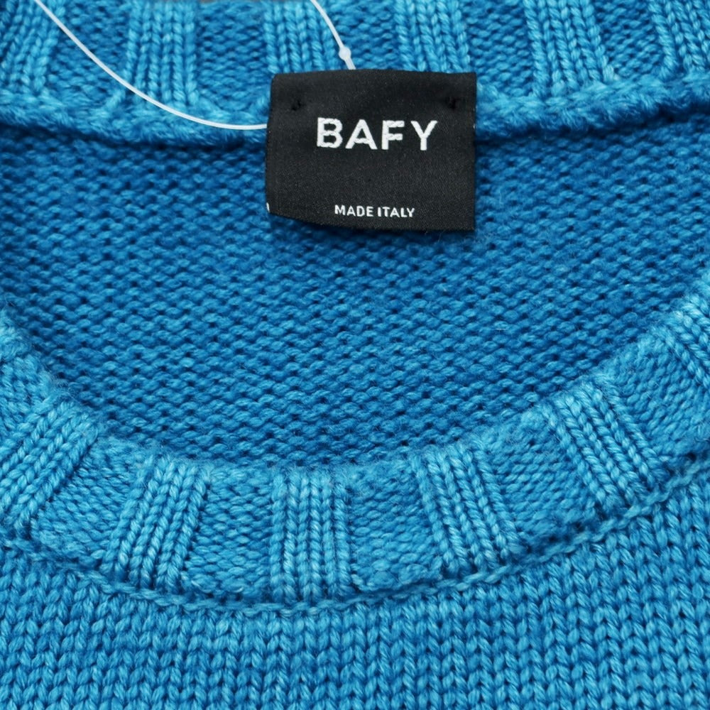 [Used] Buffy BAFY mid gauge wool crew neck knit, blue [44] [Condition rank B] ​​[Men&