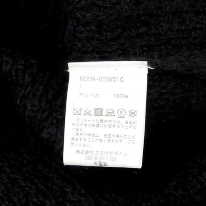 [Used] Naked Gauge 2023 Fall/Winter Alpaca Crew Neck Knit Black [1] [Condition Rank B] ​​[Men&