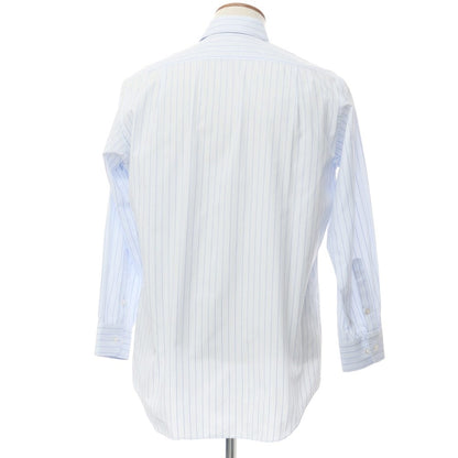 [Used] LANVIN Cotton Striped Regular Collar Dress Shirt Blue [40-82] [Condition Rank C] [Men&