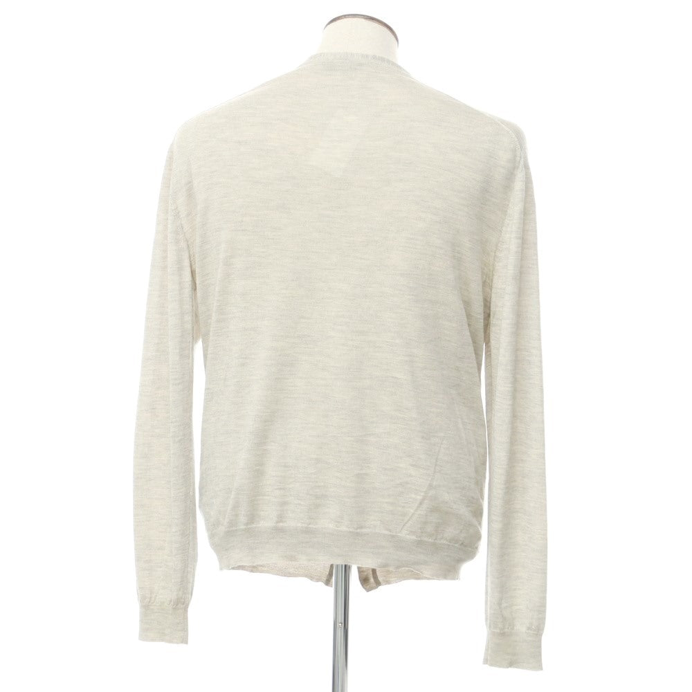 [Used] ZANONE high gauge cashmere silk knit cardigan, oatmeal color [54] [Condition rank C] [Men&