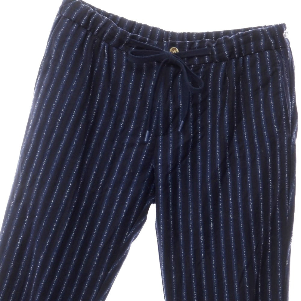 [Used] ENTRE AMIS Wool Striped Easy Slacks Pants Navy [34] [Condition Rank C] [Men&