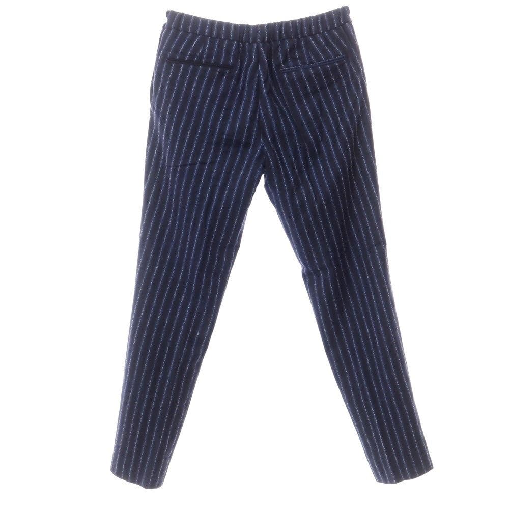 [Used] ENTRE AMIS Wool Striped Easy Slacks Pants Navy [34] [Condition Rank C] [Men&