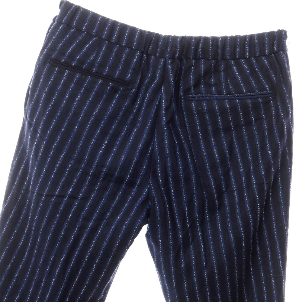 [Used] ENTRE AMIS Wool Striped Easy Slacks Pants Navy [34] [Condition Rank C] [Men&