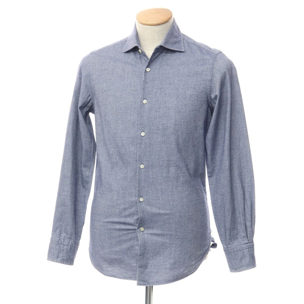 [Used] GUY ROVER Cotton Wide Collar Casual Shirt Navy [XS] [Condition Rank C] [Men&