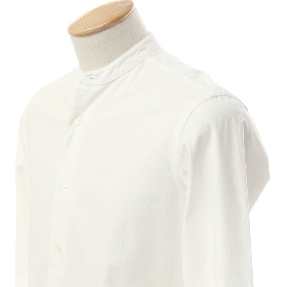 【中古】メイカーズシャツ カマクラ Makers Shirt 鎌倉 コットン バンドカラー カジュアルシャツ ホワイト【 37 】【 状態ランクB 】【 メンズ 】