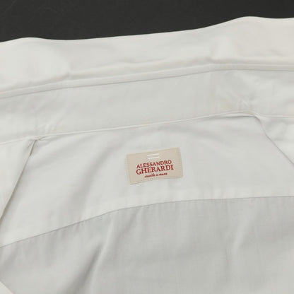 [Used] Alessandro Gherardi ALESSANDRO GHERARDI Cotton Semi-wide Collar Dress Shirt White [No description (S rank)] [Condition rank C] [Men&