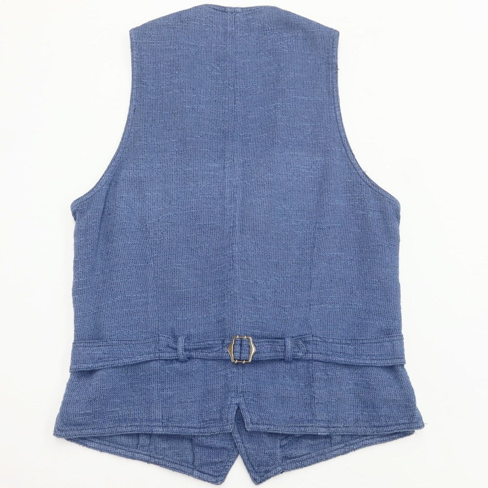 [Used] LARDINI Linen Cotton Vest Casual Gilet Blue [42] [Condition Rank C] [Men&