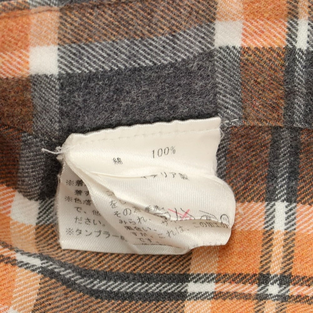 [Used] Finamore Cotton Horizontal Collar Casual Shirt Gray x Orange [S] [Condition Rank B] ​​[Men&