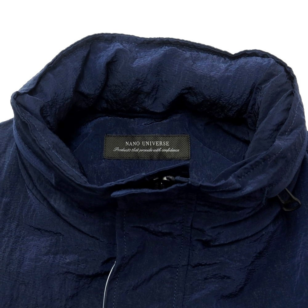 [Used] [Unused] Nano Universe Nylon Stand Collar Coat Navy [L] [Condition Rank S] [Men&