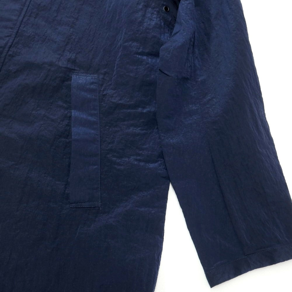 [Used] [Unused] Nano Universe Nylon Stand Collar Coat Navy [L] [Condition Rank S] [Men&