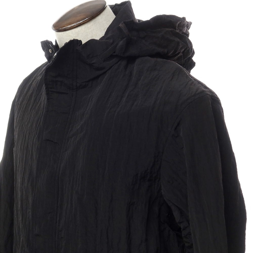 [Used] [Unused] Nano Universe Nylon Stand Collar Coat Black [L] [Condition Rank S] [Men&