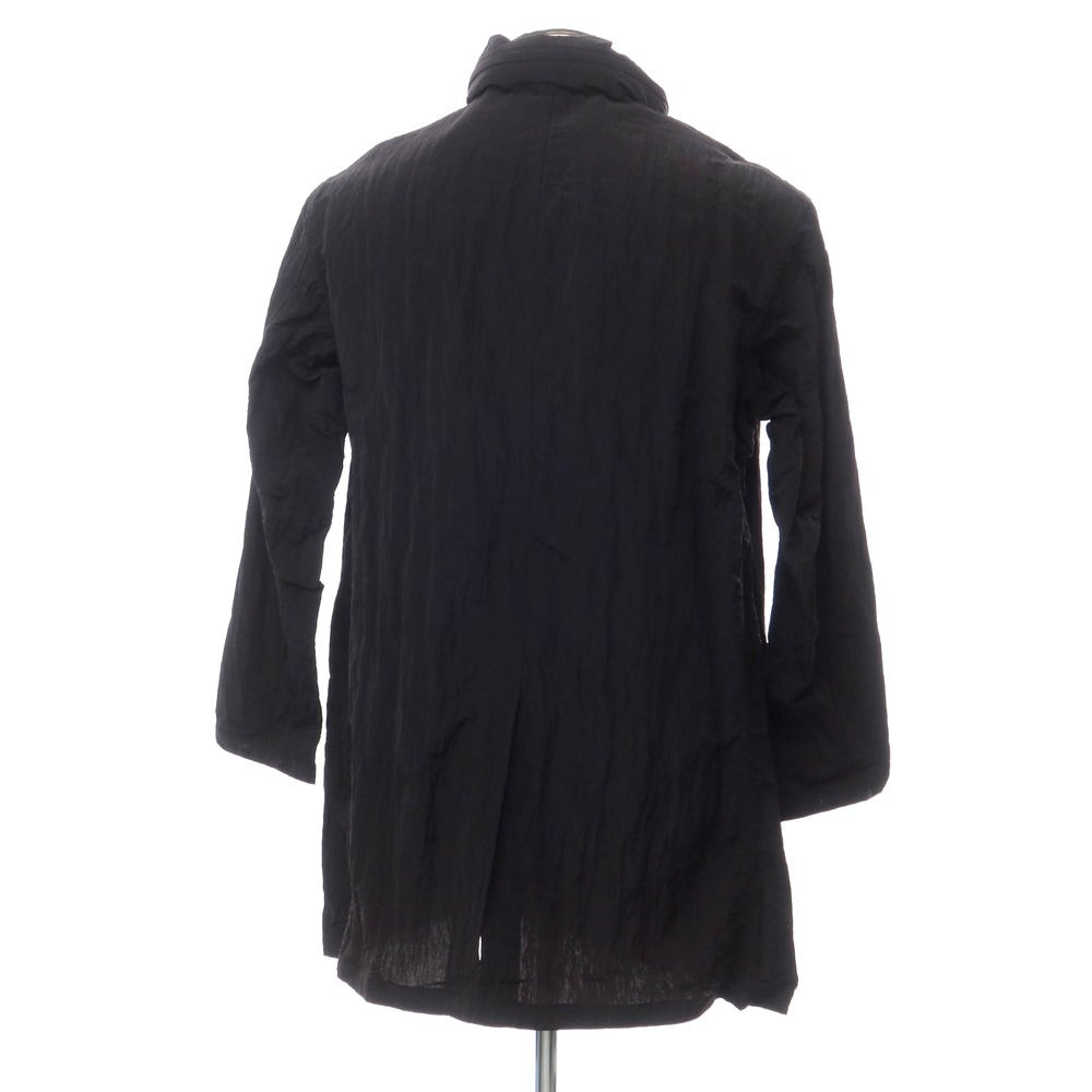 [Used] [Unused] Nano Universe Nylon Stand Collar Coat Black [L] [Condition Rank S] [Men&