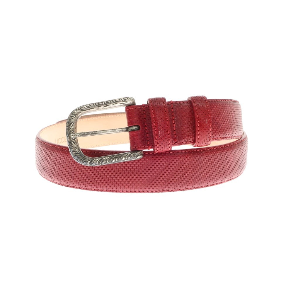 [Used] UCCELLO Leather Belt Red [95/110] [Condition Rank A] [Men&