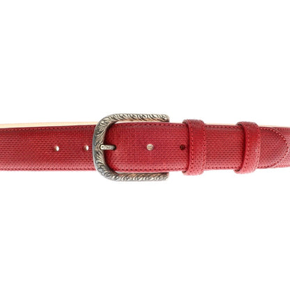 [Used] UCCELLO Leather Belt Red [95/110] [Condition Rank A] [Men&