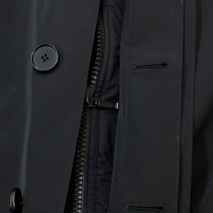 [Used] UNIVERSAL LANGUAGE Quilted Liner Polyester Balmac Coat Black [S] [Condition Rank B] [Men&