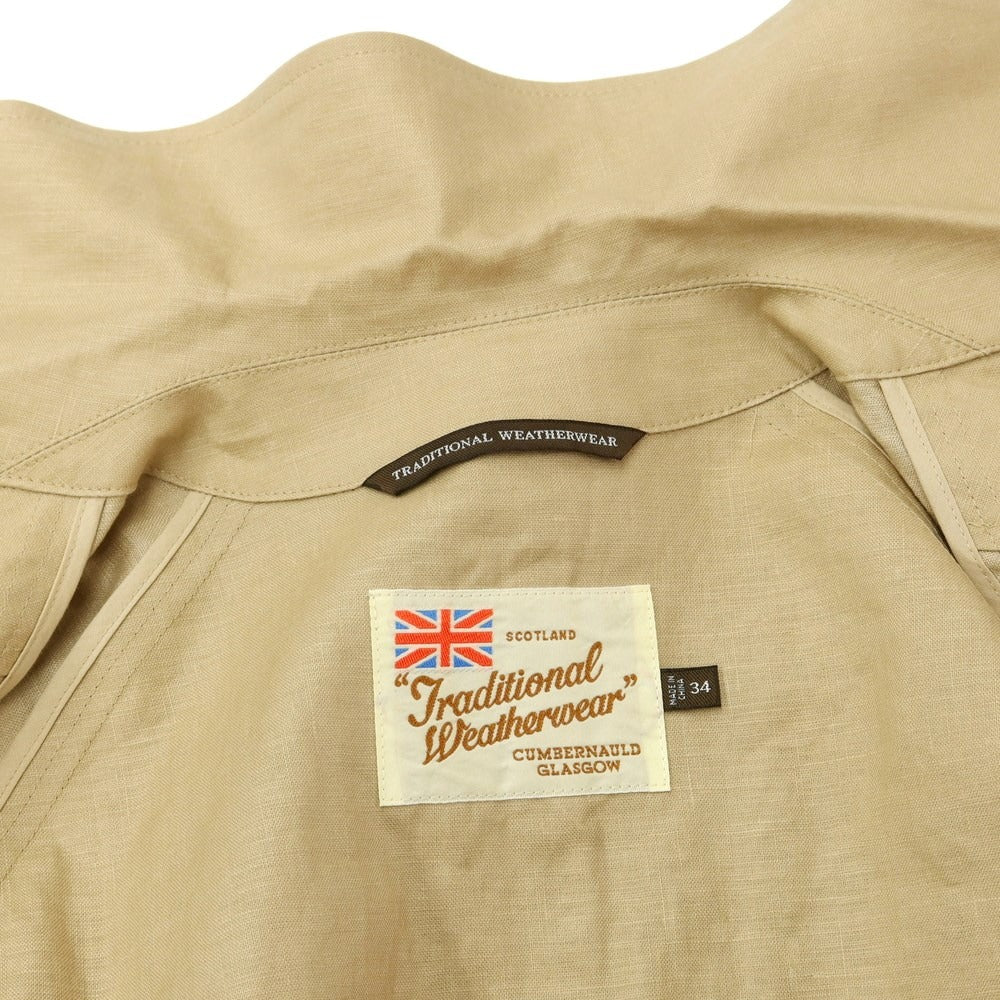 [Used] Traditional Weatherwear Linen Balmacaan Coat Beige [34] [Condition Rank B] [Men&